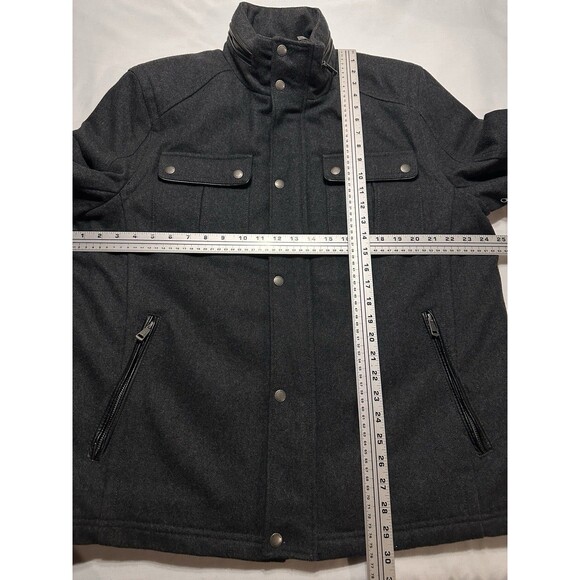 Cole Haan Signature Melton Jacket Mens XL Wool Blend Insulated Pockets Casual - Picture 8 of 12